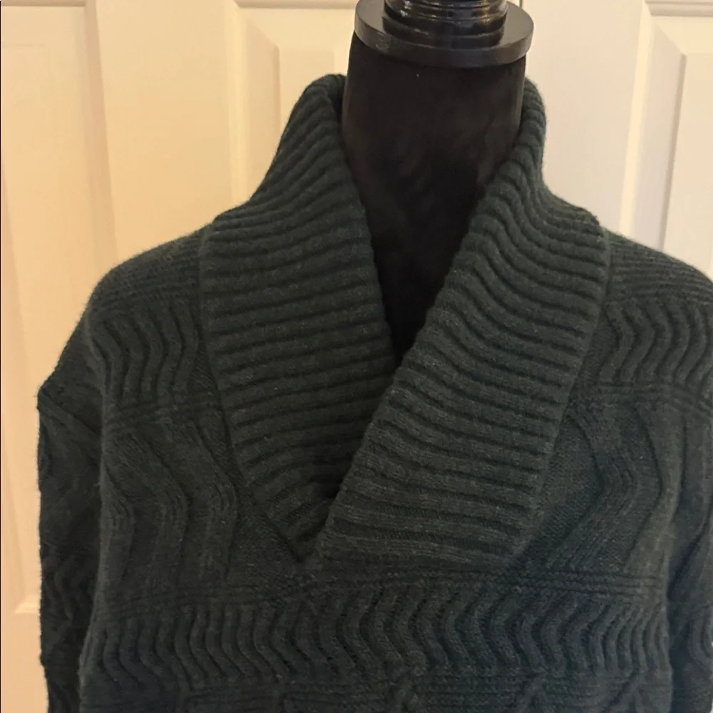 Banana Republic Men's Dark Green shawl collar Sweater